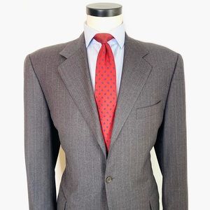 Canali Red Pinstripe Sport Jacket